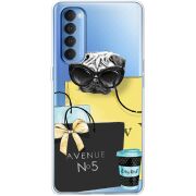 Прозрачный чехол BoxFace OPPO Reno 4 Pro Fashion Pug