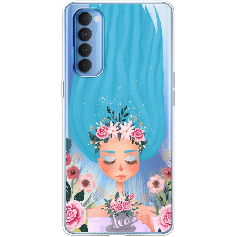 Прозрачный чехол BoxFace OPPO Reno 4 Pro Blue Hair