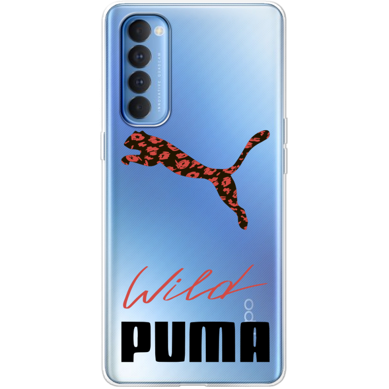 Прозрачный чехол BoxFace OPPO Reno 4 Pro Wild Cat