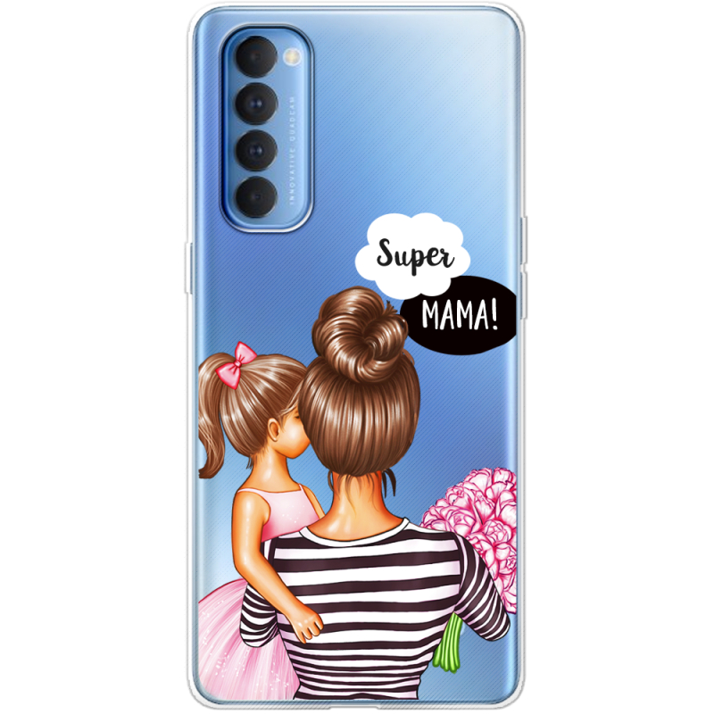 Прозрачный чехол BoxFace OPPO Reno 4 Pro Super Mama and Daughter