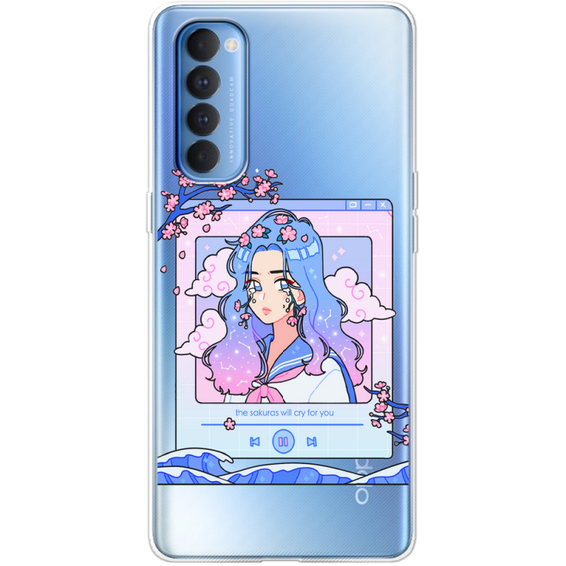 Прозрачный чехол BoxFace OPPO Reno 4 Pro The Sakuras Will Cry For You