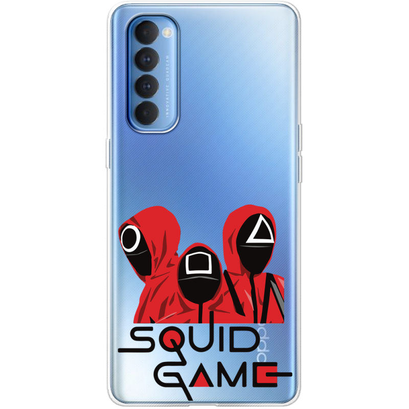 Прозрачный чехол BoxFace OPPO Reno 4 Pro siquid game люди в красном