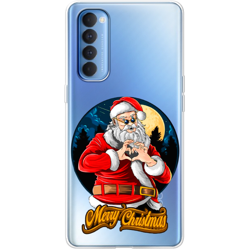 Прозрачный чехол BoxFace OPPO Reno 4 Pro Cool Santa