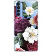 Прозрачный чехол BoxFace OPPO Reno 4 Pro Floral Dark Dreams