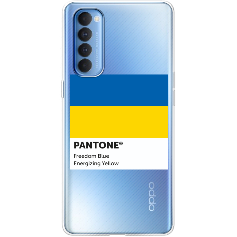 Прозрачный чехол BoxFace OPPO Reno 4 Pro Pantone вільний синій