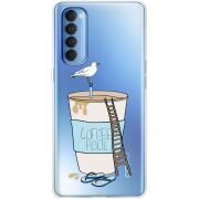 Прозрачный чехол BoxFace OPPO Reno 4 Pro Segull in Cofee Pool