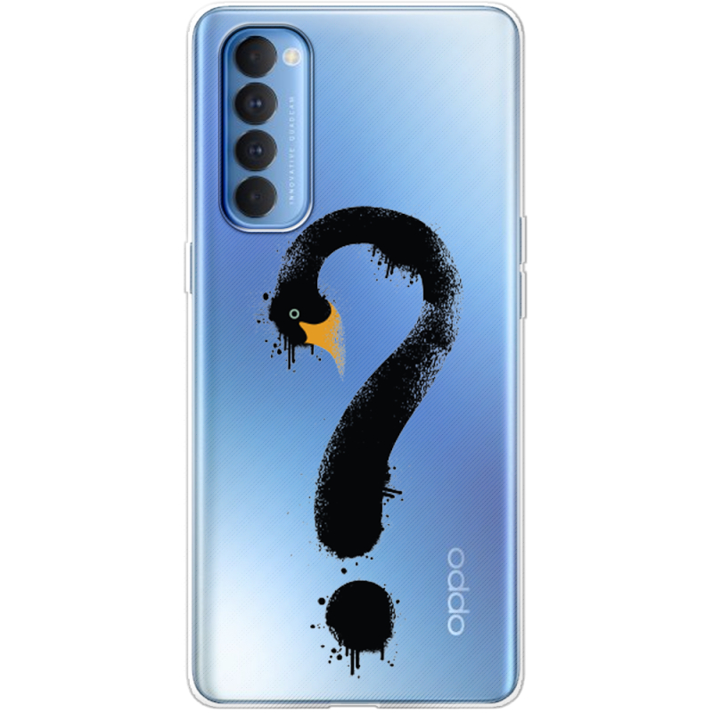 Прозрачный чехол BoxFace OPPO Reno 4 Pro Swan question