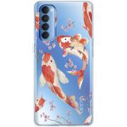 Прозрачный чехол BoxFace OPPO Reno 4 Pro Japanese Koi Fish