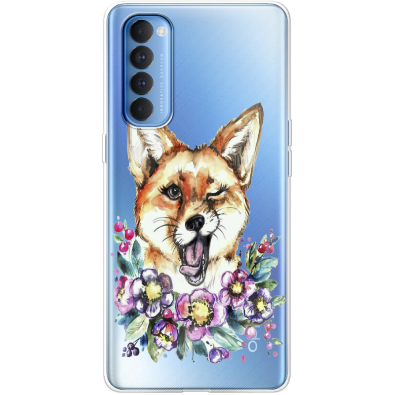 Прозрачный чехол BoxFace OPPO Reno 4 Pro Winking Fox