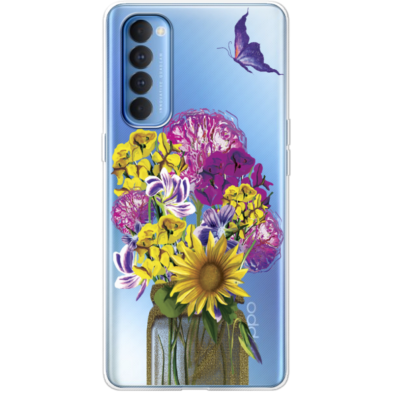 Прозрачный чехол BoxFace OPPO Reno 4 Pro My Bouquet