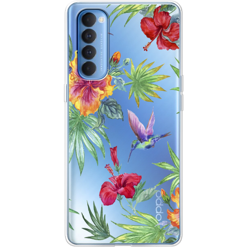 Прозрачный чехол BoxFace OPPO Reno 4 Pro Tropical