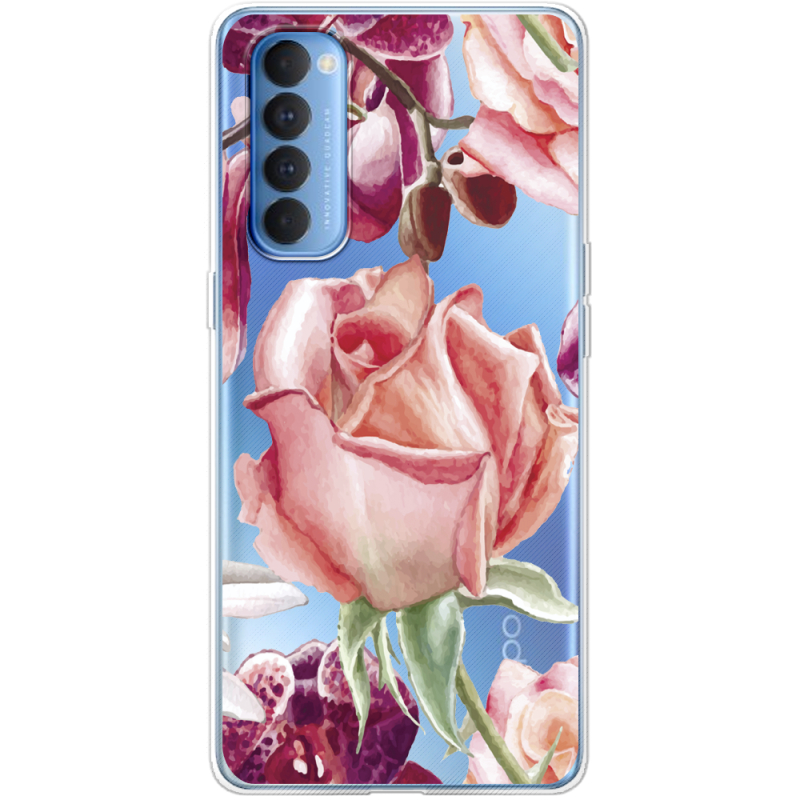 Прозрачный чехол BoxFace OPPO Reno 4 Pro Rose