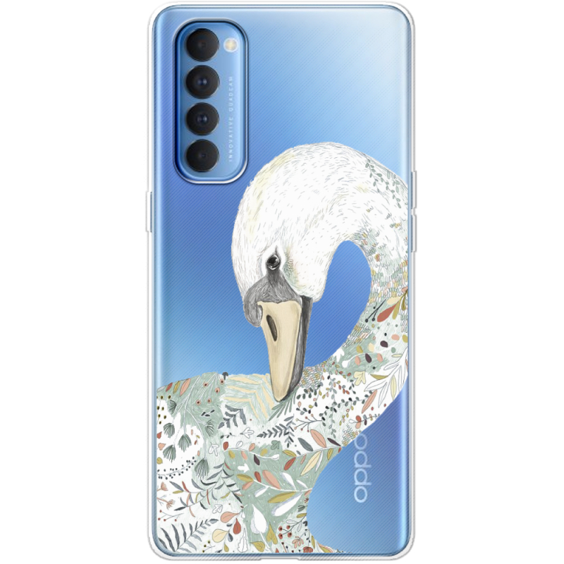 Прозрачный чехол BoxFace OPPO Reno 4 Pro Swan