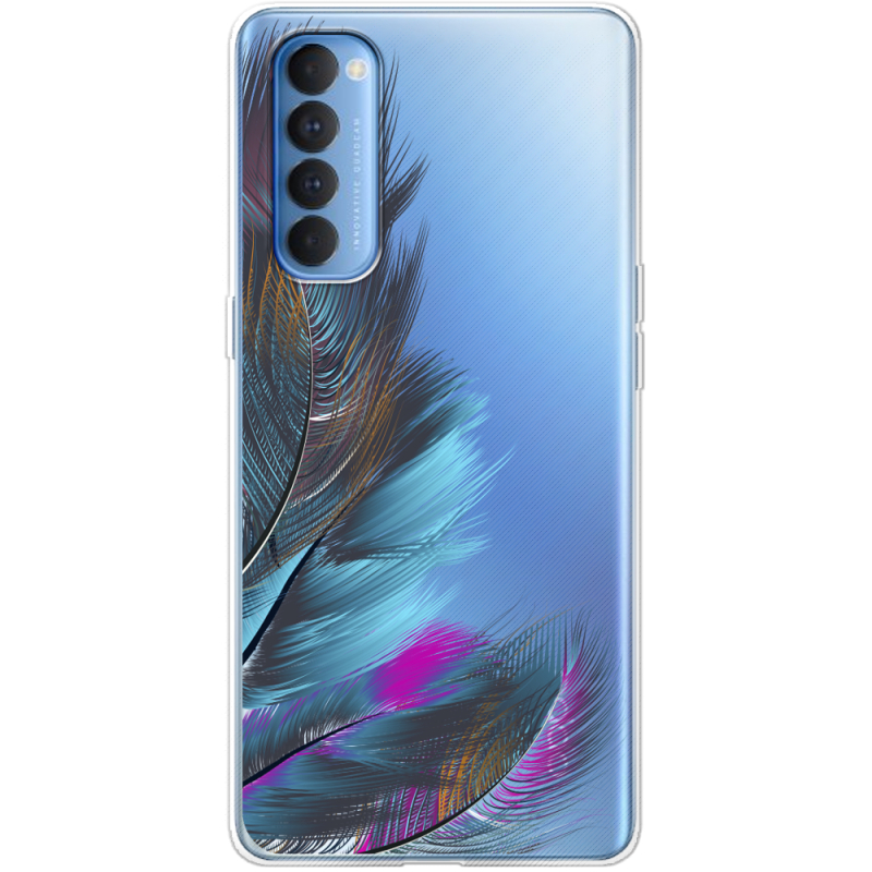 Прозрачный чехол BoxFace OPPO Reno 4 Pro Feathers