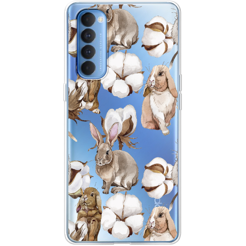 Прозрачный чехол BoxFace OPPO Reno 4 Pro Cotton and Rabbits