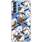 Прозрачный чехол BoxFace OPPO Reno 4 Pro Cotton flowers