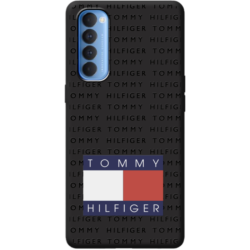 Черный чехол BoxFace OPPO Reno 4 Pro Tommy Print