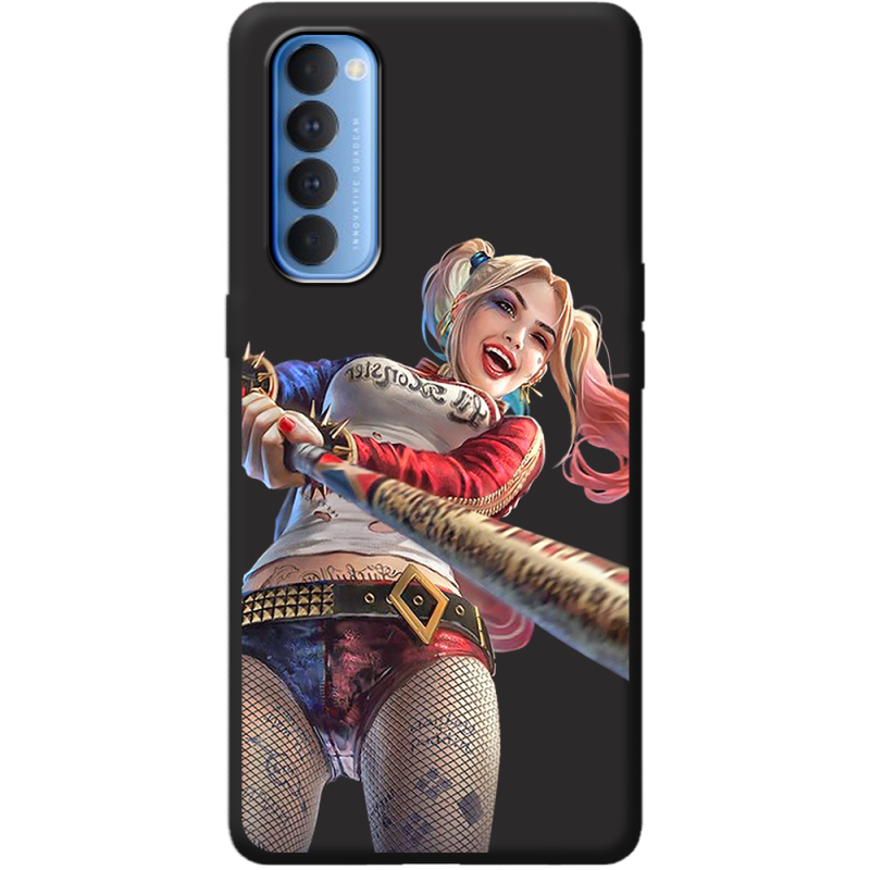 Черный чехол BoxFace OPPO Reno 4 Pro Happy Harley Quinn