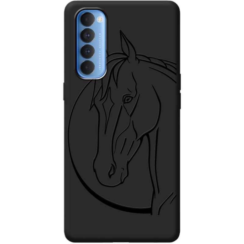 Черный чехол BoxFace OPPO Reno 4 Pro Horse