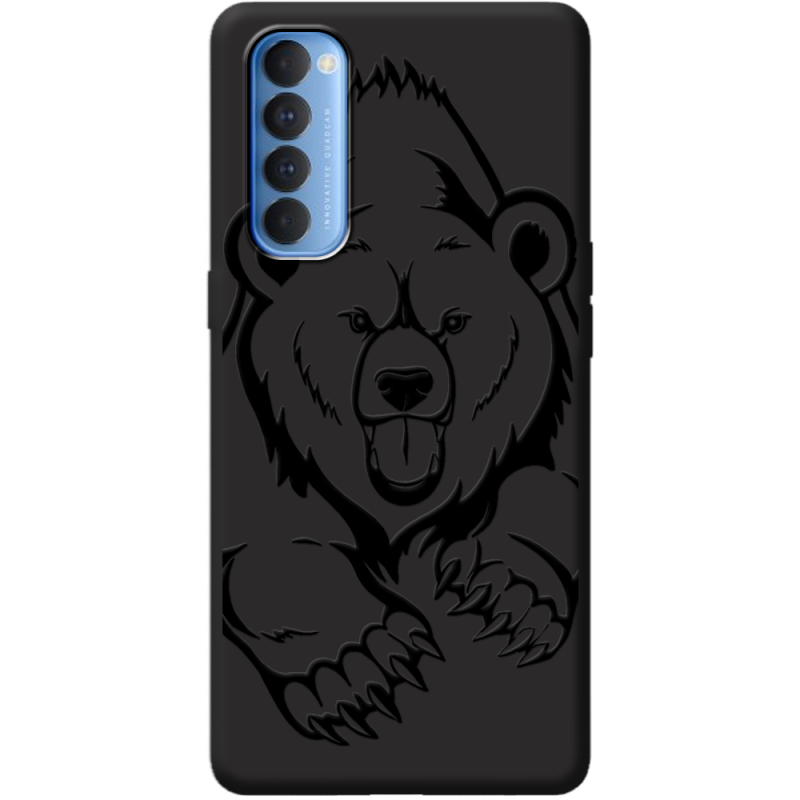 Черный чехол BoxFace OPPO Reno 4 Pro Grizzly Bear