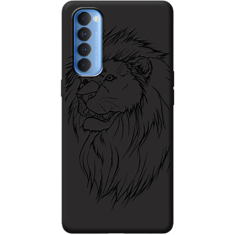 Черный чехол BoxFace OPPO Reno 4 Pro Lion