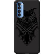 Черный чехол BoxFace OPPO Reno 4 Pro Owl