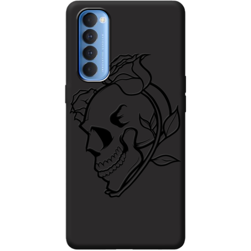 Черный чехол BoxFace OPPO Reno 4 Pro Skull and Roses