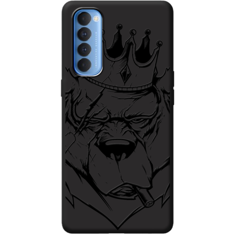 Черный чехол BoxFace OPPO Reno 4 Pro Bear King