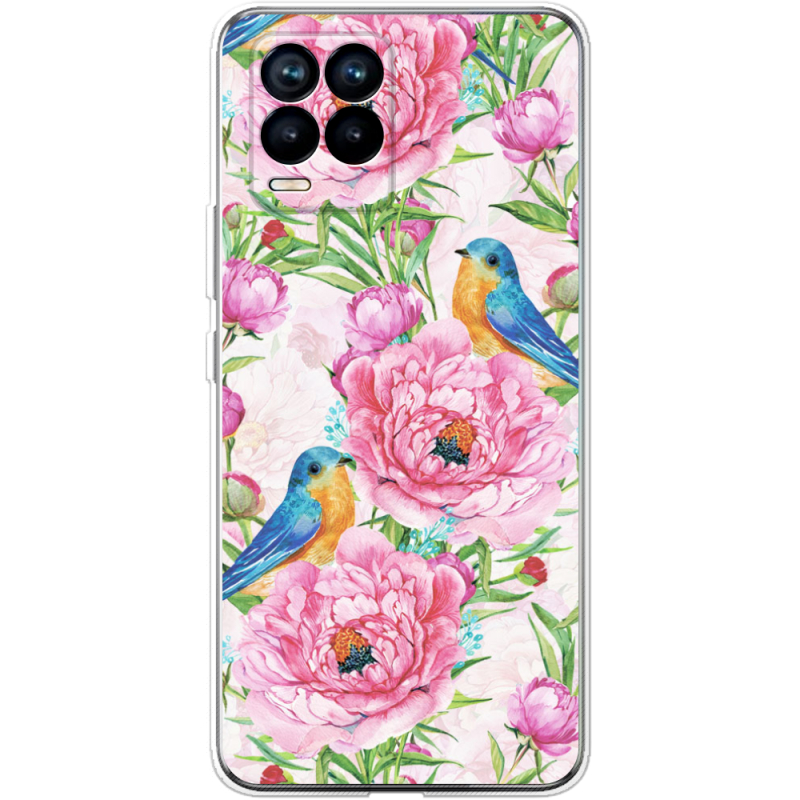 Чехол BoxFace Realme 8 Birds and Flowers