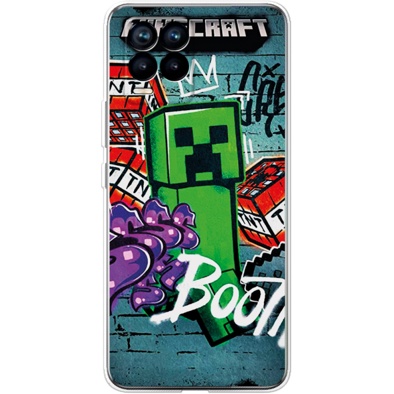 Чехол BoxFace Realme 8 Minecraft Graffiti