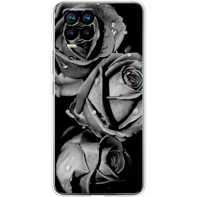 Чехол BoxFace Realme 8 Black and White Roses