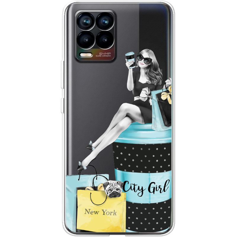 Прозрачный чехол BoxFace Realme 8 City Girl