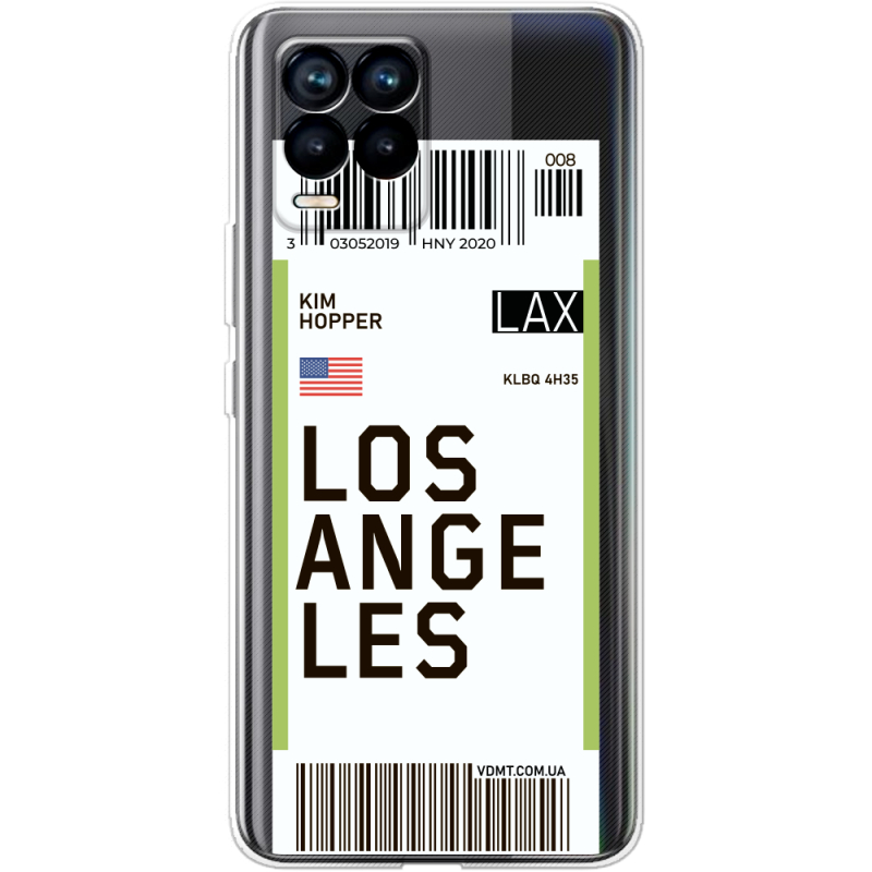 Прозрачный чехол BoxFace Realme 8 Ticket Los Angeles