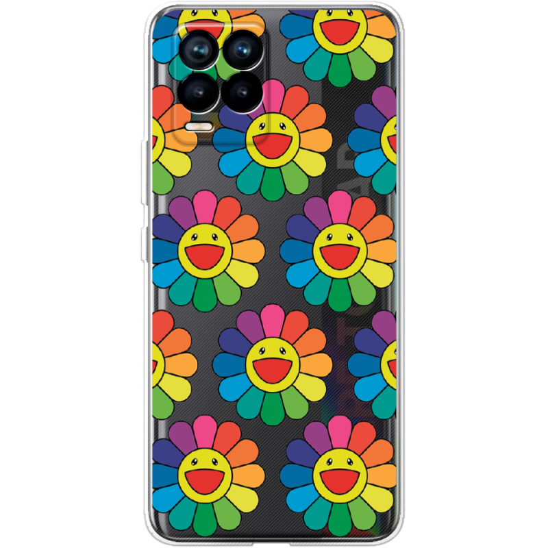 Прозрачный чехол BoxFace Realme 8 Hippie Flowers