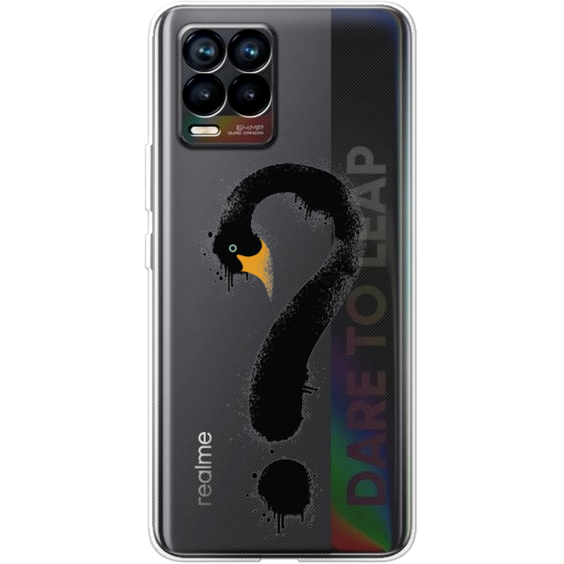 Прозрачный чехол BoxFace Realme 8 Swan question