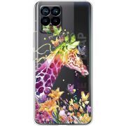 Прозрачный чехол BoxFace Realme 8 Colorful Giraffe