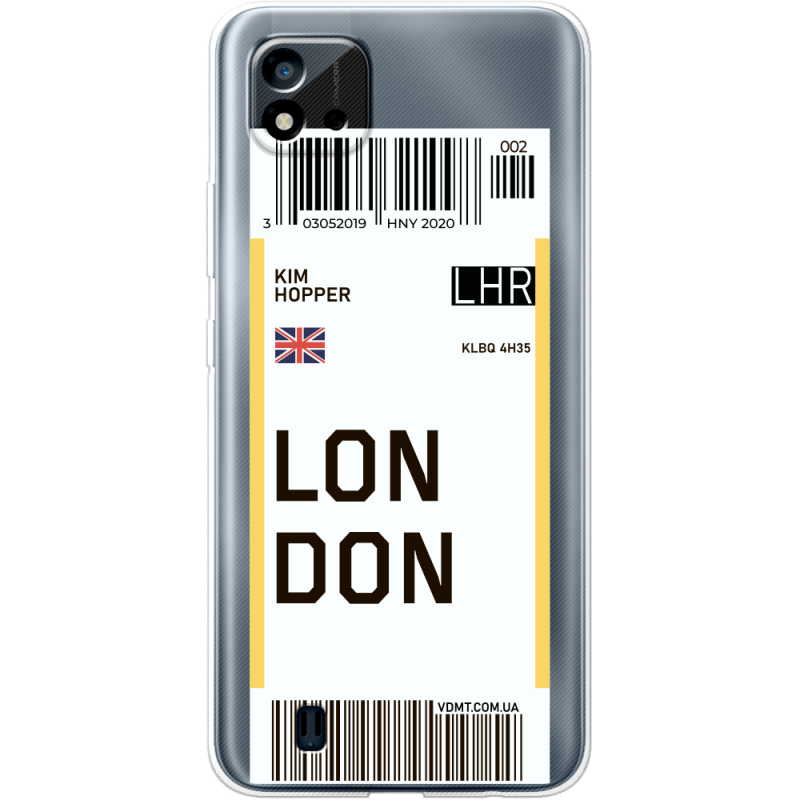 Прозрачный чехол BoxFace Realme C11 2021 Ticket London