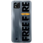 Прозрачный чехол BoxFace Realme C11 2021 Free Fire Black Logo