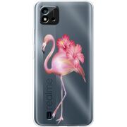 Прозрачный чехол BoxFace Realme C11 2021 Floral Flamingo