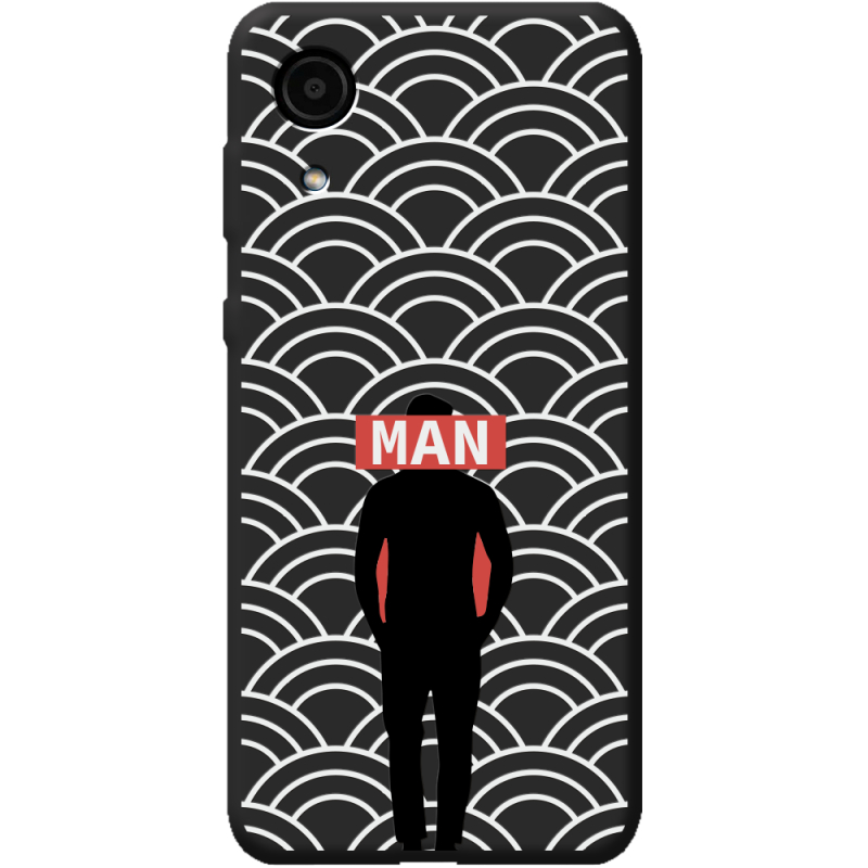 Черный чехол BoxFace Samsung Galaxy A03 Core A032 Man Pattern