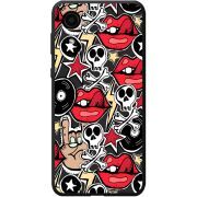 Черный чехол BoxFace Samsung Galaxy A03 Core A032 Rock Graffiti