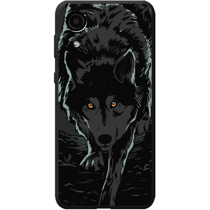 Черный чехол BoxFace Samsung Galaxy A03 Core A032 Wolf