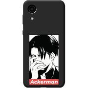 Черный чехол BoxFace Samsung Galaxy A03 Core A032 Attack On Titan - Ackerman