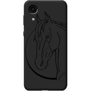 Черный чехол BoxFace Samsung Galaxy A03 Core A032 Horse