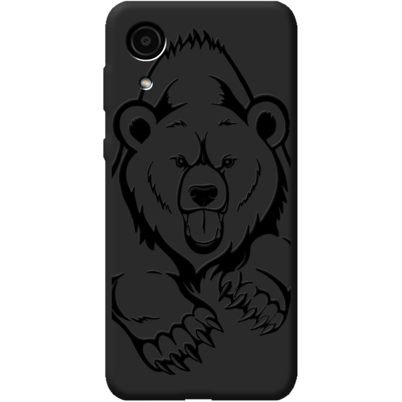 Черный чехол BoxFace Samsung Galaxy A03 Core A032 Grizzly Bear