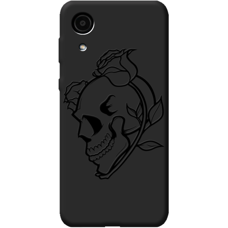 Черный чехол BoxFace Samsung Galaxy A03 Core A032 Skull and Roses