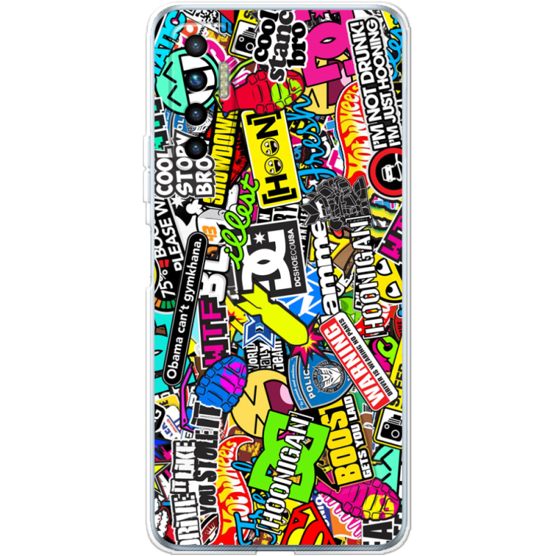 Чехол BoxFace Tecno Camon 17P Multicolored Inscriptions