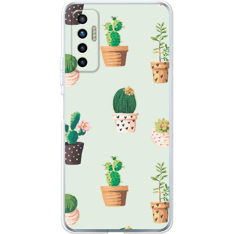 Чехол BoxFace Tecno Camon 17P L-green Cacti