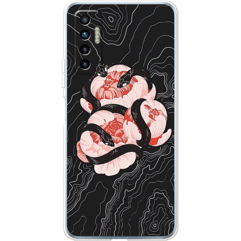 Чехол BoxFace Tecno Camon 17P Snake Rose