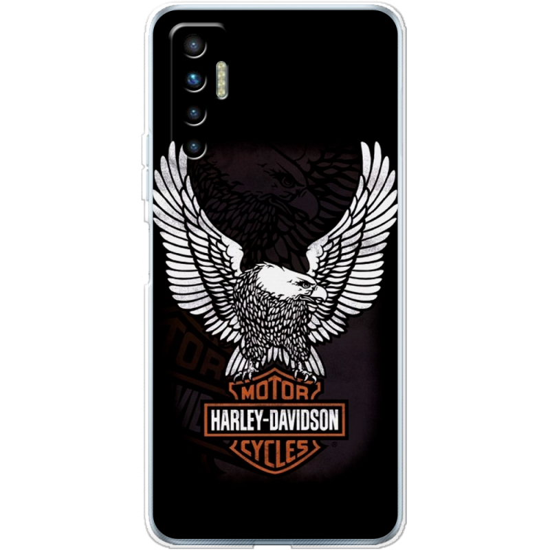 Чехол BoxFace Tecno Camon 17P Harley Davidson and eagle